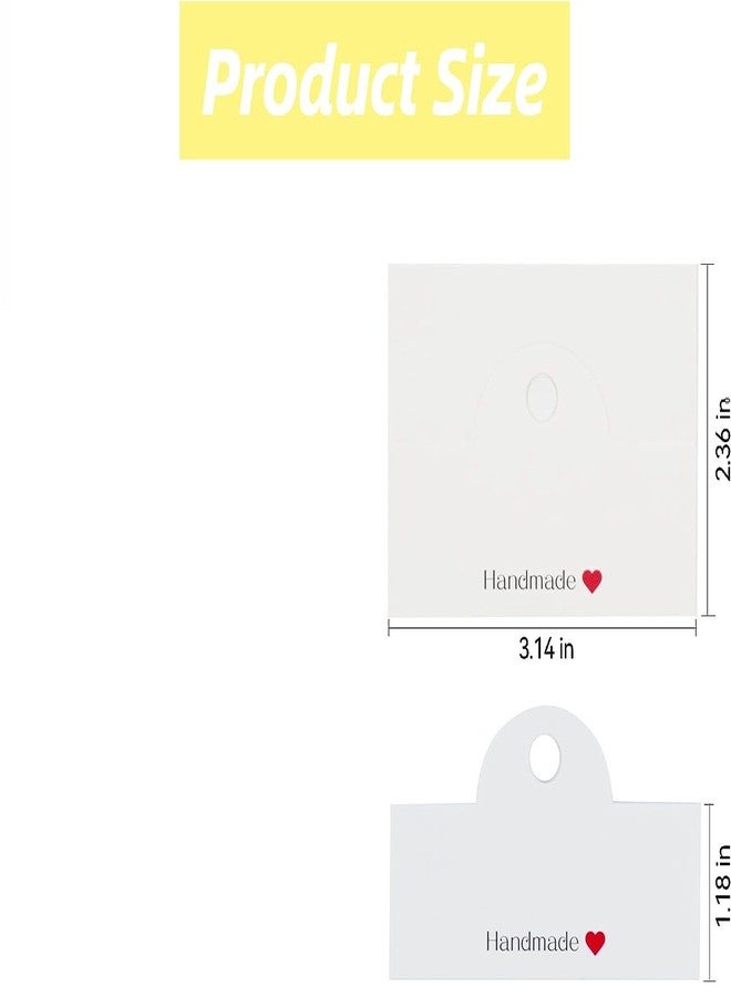 Zenomia Jewelry card for Small Business, Hanging Display Cards, Bracelet, Earring, Keychain White 50pcs(3.14x2.36in) - Image 4